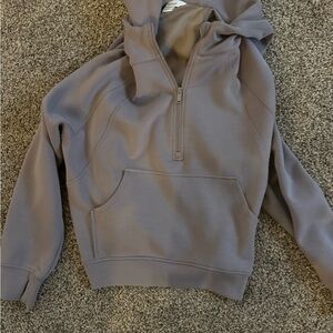 Rae Mode Brown Quarter-Zip Hoodie